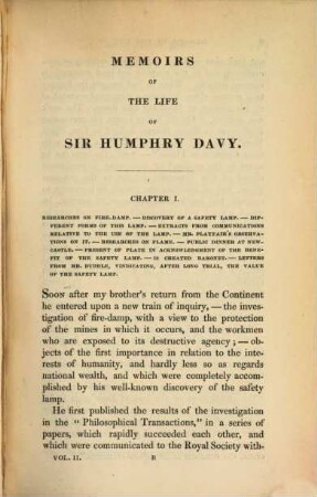 Memoirs of the life of Sir Humphry Davy, Bart., LL. D. FRS Foreign Associate of the Institute of France, &c. : in two volumes. 2