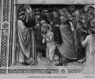 Zyklus zum Leben des heiligen Augustinus : Szenen aus dem Leben des heiligen Augustinus : Der heilige Augustinus wird vom Heiligen Ambrosius getauft