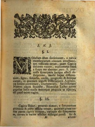 Specimen inaug. med. de dolore capitis
