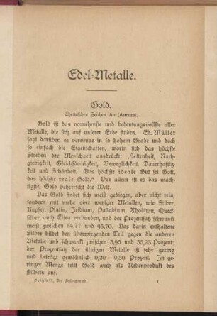 Edel-Metalle.