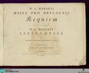 W. A. Mozarti Missa pro defunctis Requiem