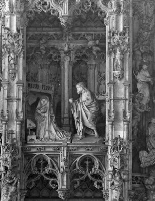 Altar der Margarete von Österreich, Christus erscheint Maria