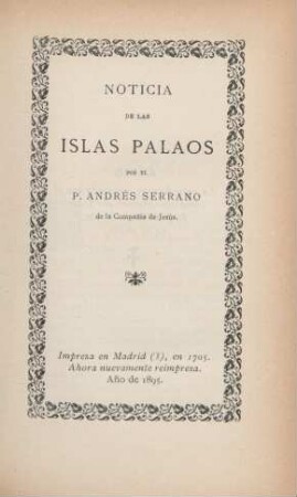 Noticia de las Islas Palaos