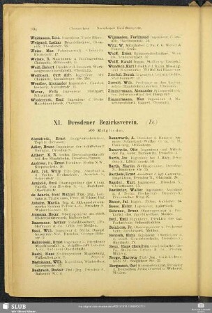 XI. Dresdener Bezirksverein.