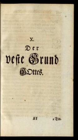 X. Der veste Grund GOttes