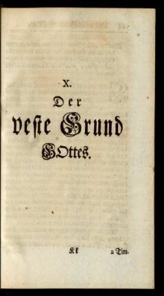 X. Der veste Grund GOttes