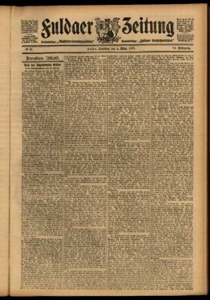 Zweite Ausgabe vom Samstag, den 02. März 1907.