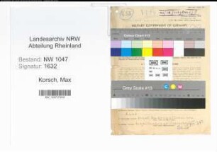 Entnazifizierung Max Korsch , geb. 22.07.1892 (Kaufmann)