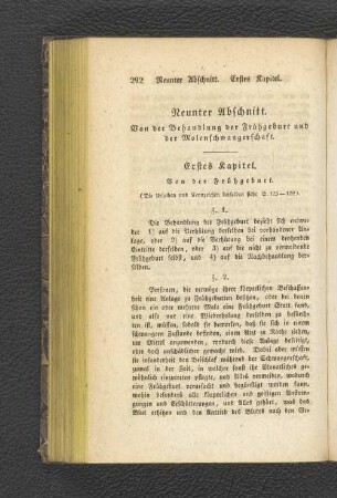 Neunter Abschnitt. Von der Behandlung der Frühgeburt ...