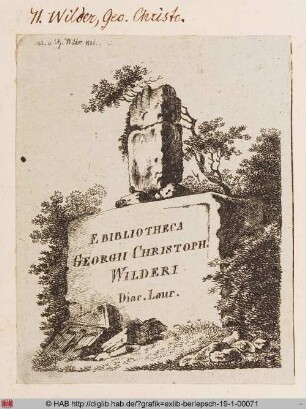 Exlibris des Georg Christoph Wilder