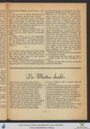 Die Mutter denkt.