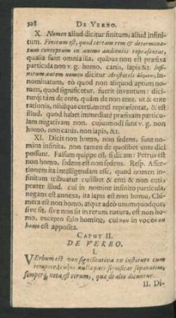 Caput II. De Verbo.