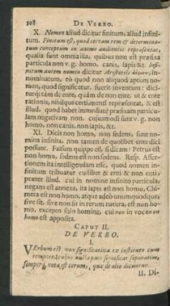 Caput II. De Verbo.