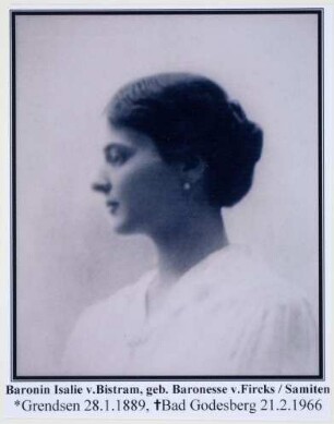 Bistram, Isalie von, geb. Baronesse von Fircks