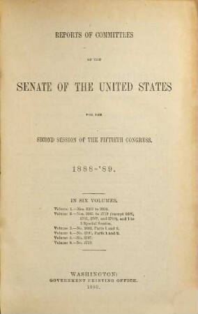 Senate documents. [402.] 1888/89, Vol. 3 = Congress 50, Sess. 2