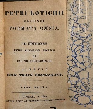 Petri Lotichii Secundi Poemata omnia