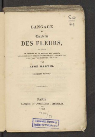 Langage et emblème des fleurs