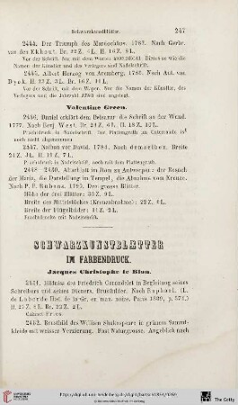 Schwarzkunstblätter in Farbendruck. Xylographien des 15. Jahrhunderts