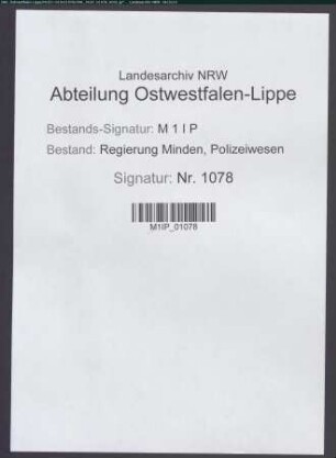 Verwaltungsstreitsache des Lehrers a.D. Becker, Minden, wegen Einhaltung von Bauvorschriften