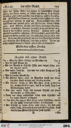Register des ersten Buchs