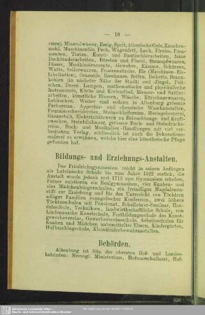 Bildungs- und Erziehungs-Anstalten