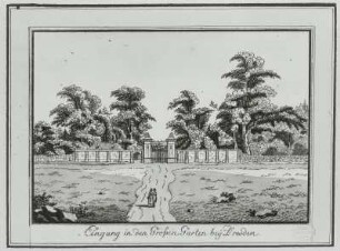 Eingang in den Großen-Garten bey Dresden