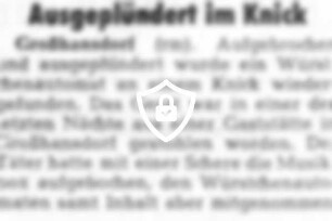 Ausgeplündert im Knick