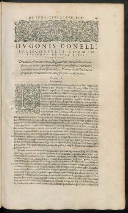Hugonis Donelli Iurisconsulti Commentariorum De Iure Civili Liber Tertius.