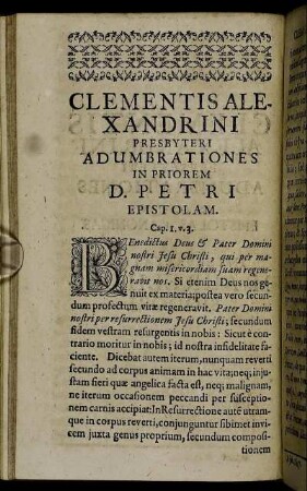 ... In Priorem D. Petri Epistolam