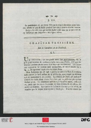 Chapître troisième