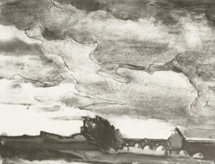 Landschaft mit Brücke