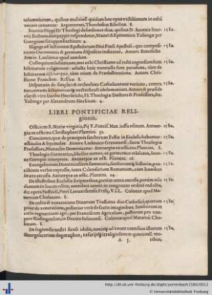 Libri Pontificiae Religionis.