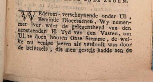 Herderlyken-Brief Van Syne Eminentie Den Cardinael Arts-Bisschop Van Mechelen Primaet Der Nederlanden Voor Den Vasten Van Het Jaer M.DCC.XC.