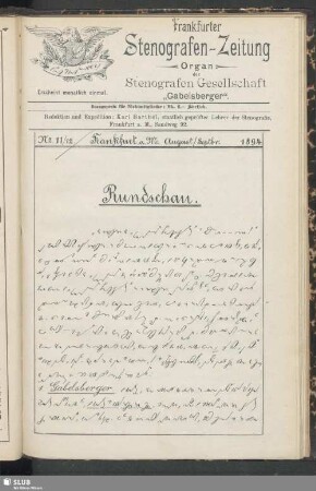 1894. No. 11/12. August/September