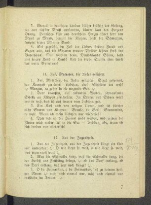 11. Auf, Matrosen, die Anker gelichtet.