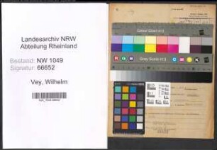 Entnazifizierung Wilhelm Vey , geb. 15.08.1894 (Kaufmaennischer Angestellter)