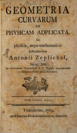 Geometria Curvarum Ad Physicam Adplicata