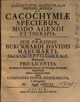 Dissertatio Inauguralis Physico-Medica De Cacochymiae Speciebus, Modo Agendi Et Therapia