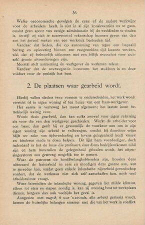 2. De plaatsen waar gearbeid wordt