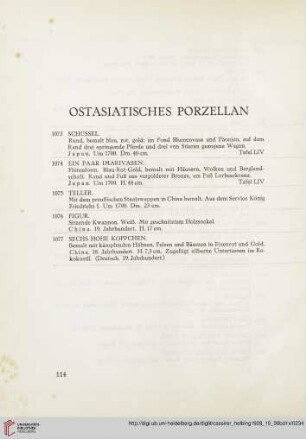 Ostasiatisches Porzellan (Nr. 1073-1077)