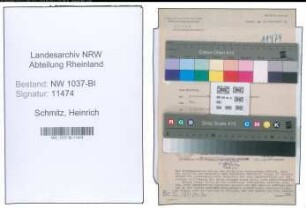 Entnazifizierung Heinrich Schmitz , geb. 24.02.1910 (Sekretaer)