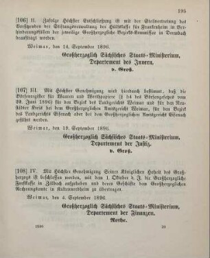 106. Ministerial-Bekanntmachung, betreffend die Stellvertretung des Vorsitzenden der Stiftungsverwaltung der Hülfskasse für Frankenheim in Verhinderungsfällen