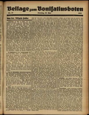 Zweite Ausgabe vom Sonntag, den 29. Mai 1932.