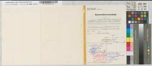 Bauwerksverzeichnis und Nachweisung der bei der Änderung der Wegeführung und der Bahnübergangssicherung am Bahnübergang in km 42,370 der Strecke Brügge-Dieringhausen berührten Wege- und Vorflutverhältnisse, nebst Bezeichnung der für sie entworfenen baulichen Anlagen, o. M. Stnr.: 44, Iwü, Bunr.: 48, Blnr.: 2