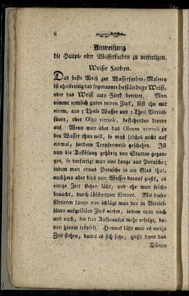 Anweisung die Haupt- oder Wasserfarben zu verfertigen.