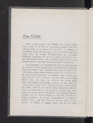 Zum Geleit.