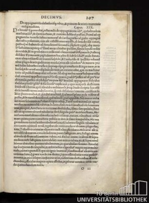De oppugnatoriis defensoriisq[ue] rebus, & primum de arietis inuentione eiusq[ue] machina. Caput. XIX.