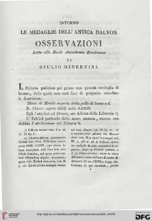 4: Intorno le medaglie dell'antica Dalvon : osservazioni; lette alla Reale Accademia Ercolanese