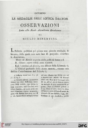 4: Intorno le medaglie dell'antica Dalvon : osservazioni; lette alla Reale Accademia Ercolanese