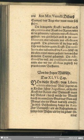 Von der freyen Willkühr. Das XLVI. Cap.